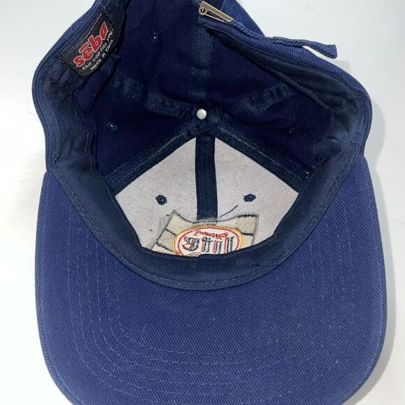 Seba Miller Light Miller Time Ball Cap Blue Racing Flag Dad Baseball Hat Vintage - Picture 6 of 7